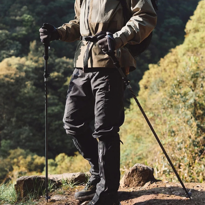 Naturehike hliníková skládací treková hůlka Gale Pro (115-135cm) 242g - černá
